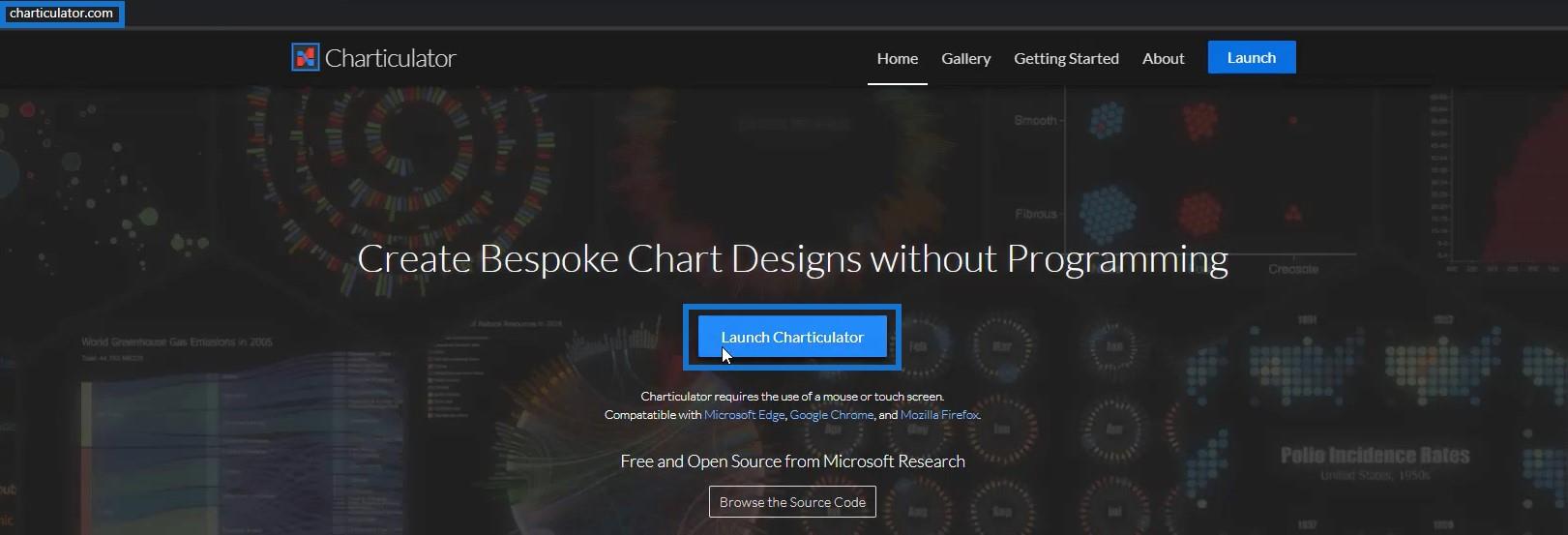 LuckyTemplates-diagrammer og grafikk i kartikulatoren