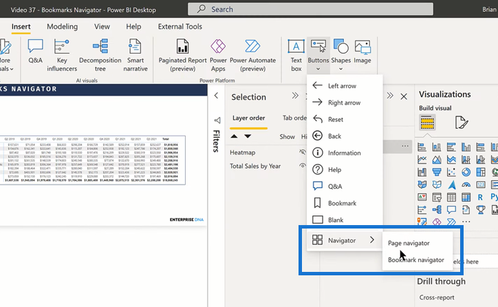 LuckyTemplates Feature Bogmærke Navigator: Tutorial og gennemgang