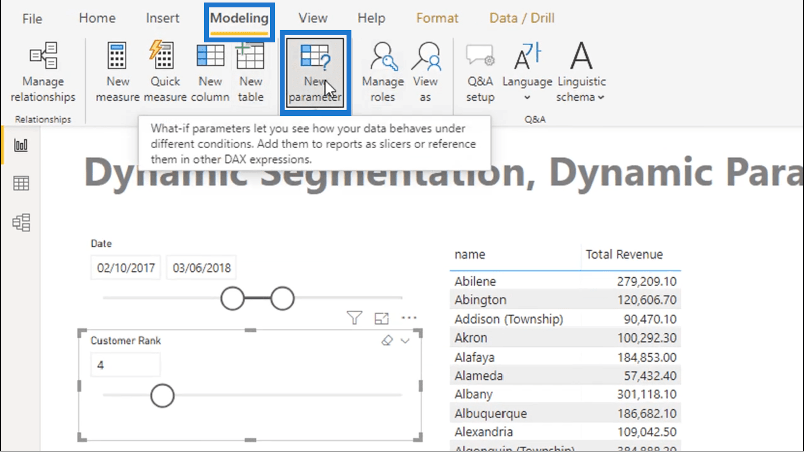 Динамічна сегментація з динамічними параметрами – Advanced LuckyTemplates & DAX Technique