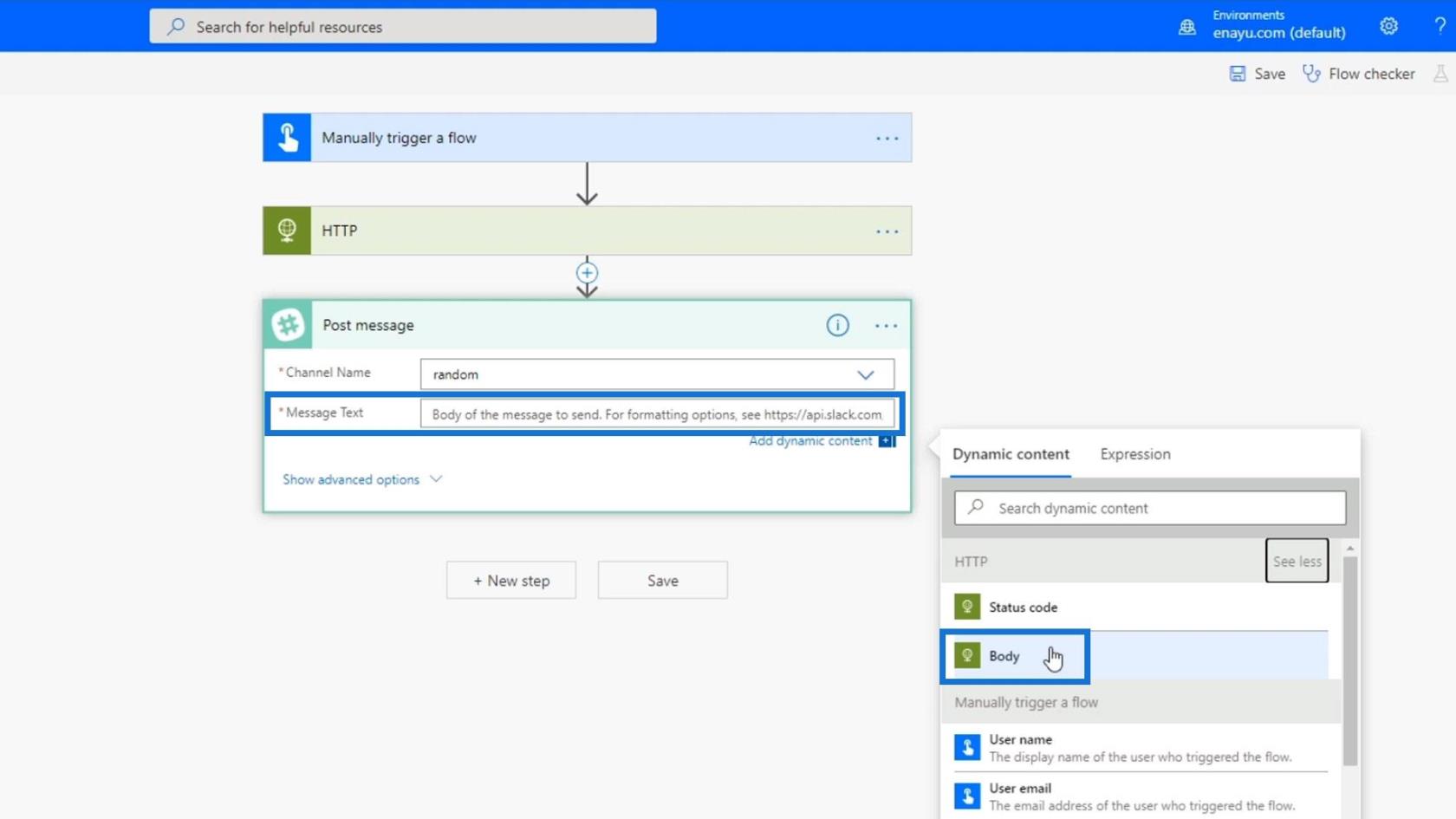 Požadavek HTTP v Power Automate – úvod