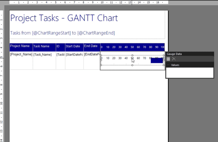 Lag et Gantt-diagram i LuckyTemplates Report Builder