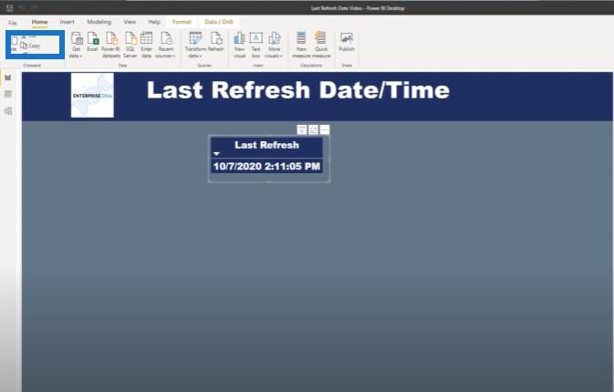 Mutasd az utolsó frissítés dátumát/időpontját a LuckyTemplates jelentéseiben