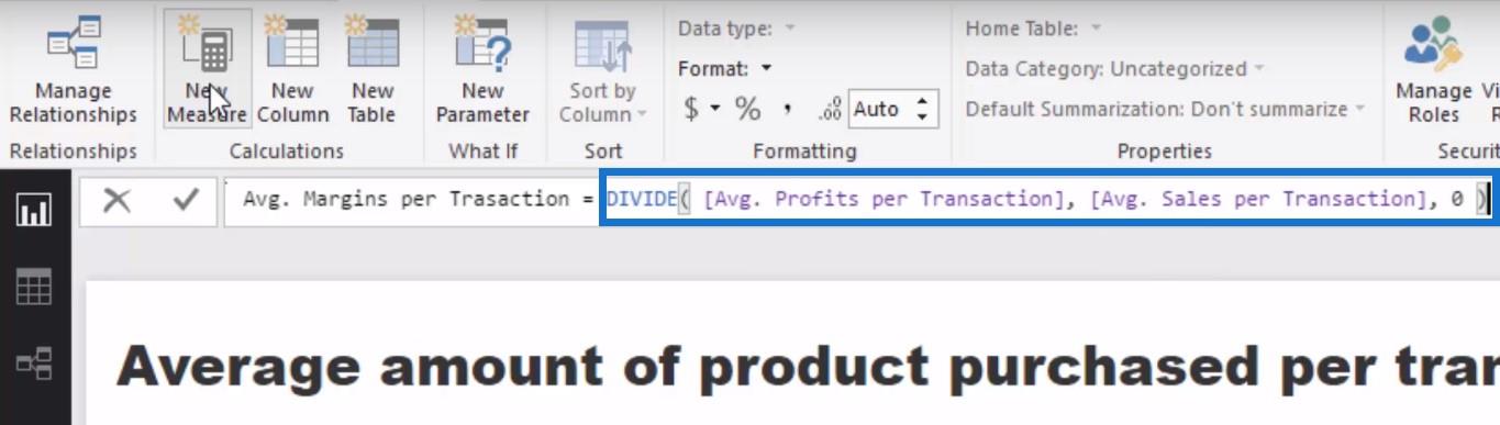 Beräkna genomsnittet per kundtransaktion med DAX i LuckyTemplates