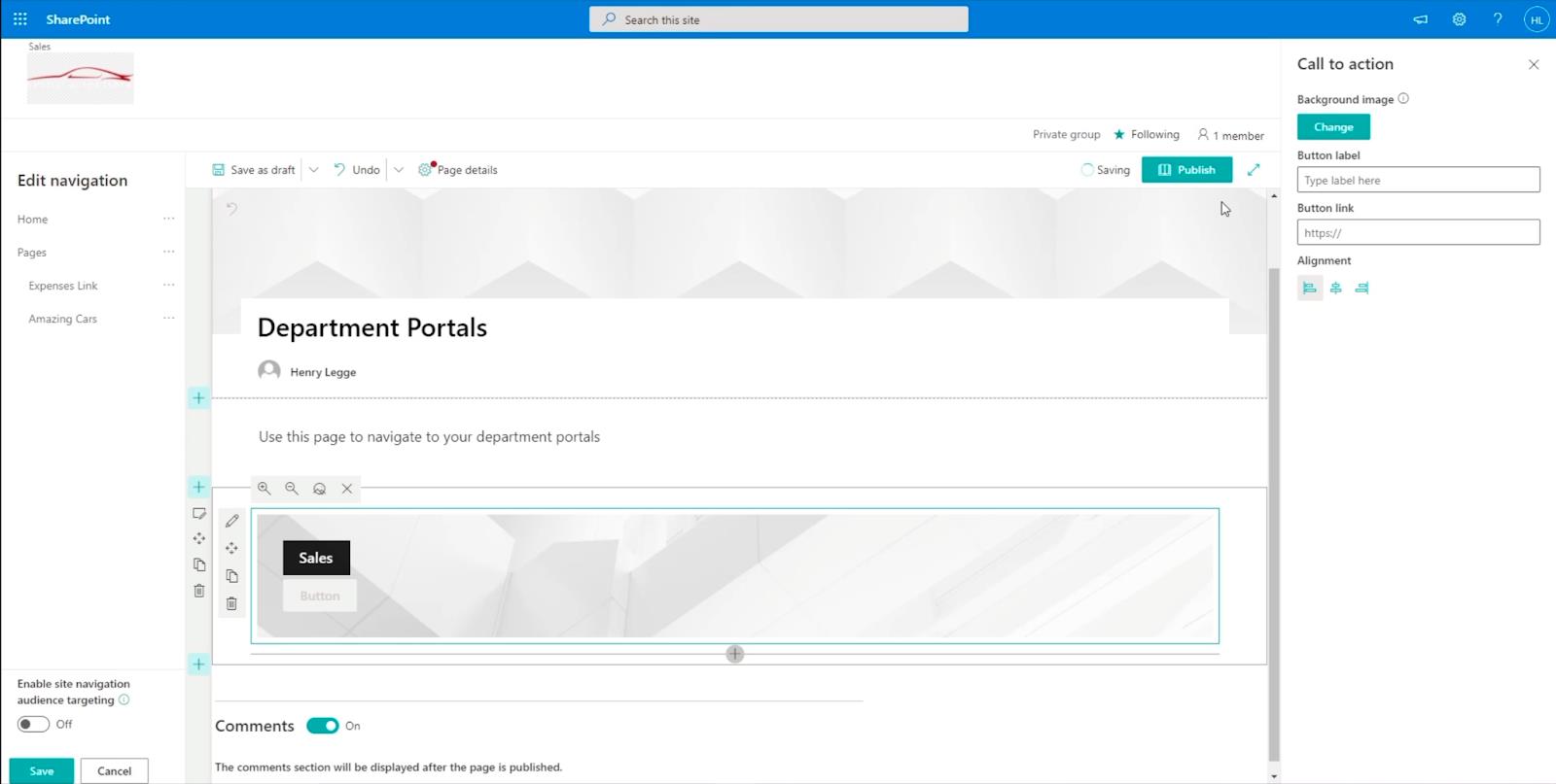 Prvky navigace na webu SharePoint: Přehled