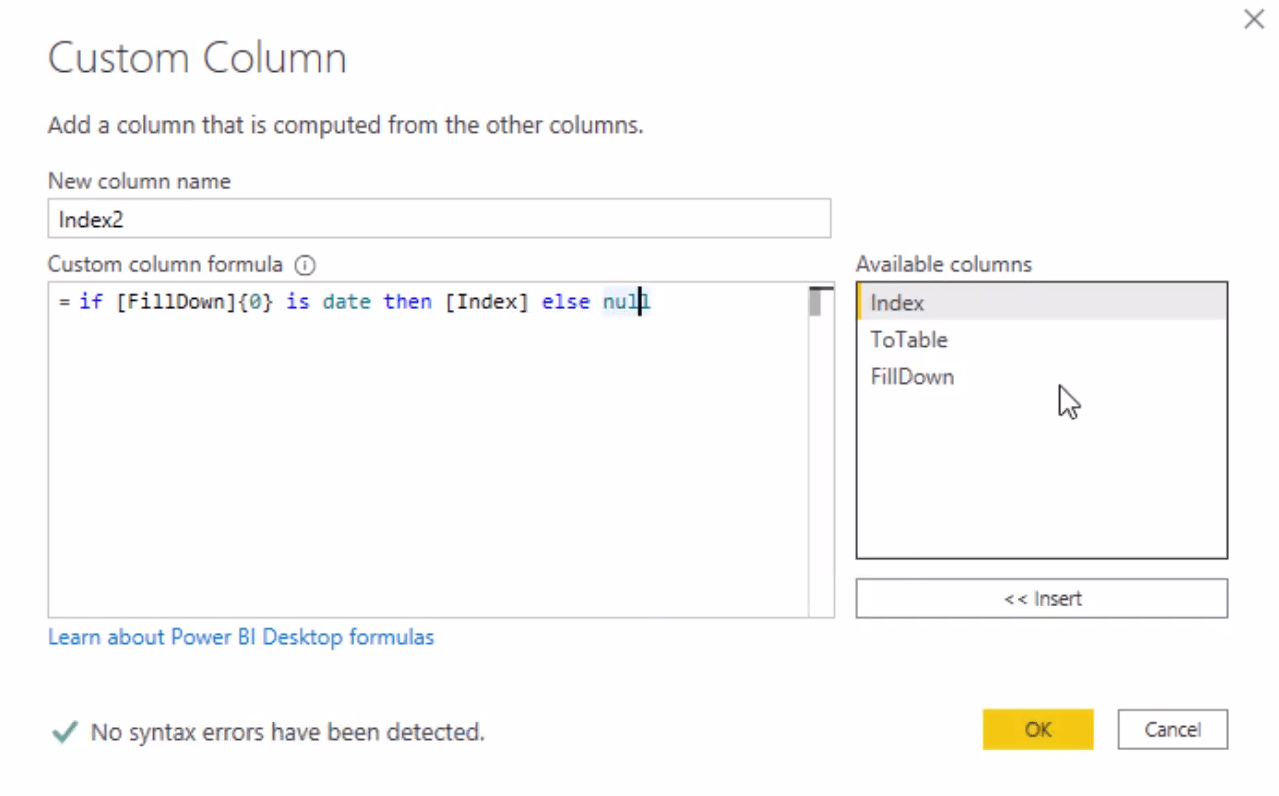 Rozvržení kalendáře do tabulkového formátu pomocí Power Query