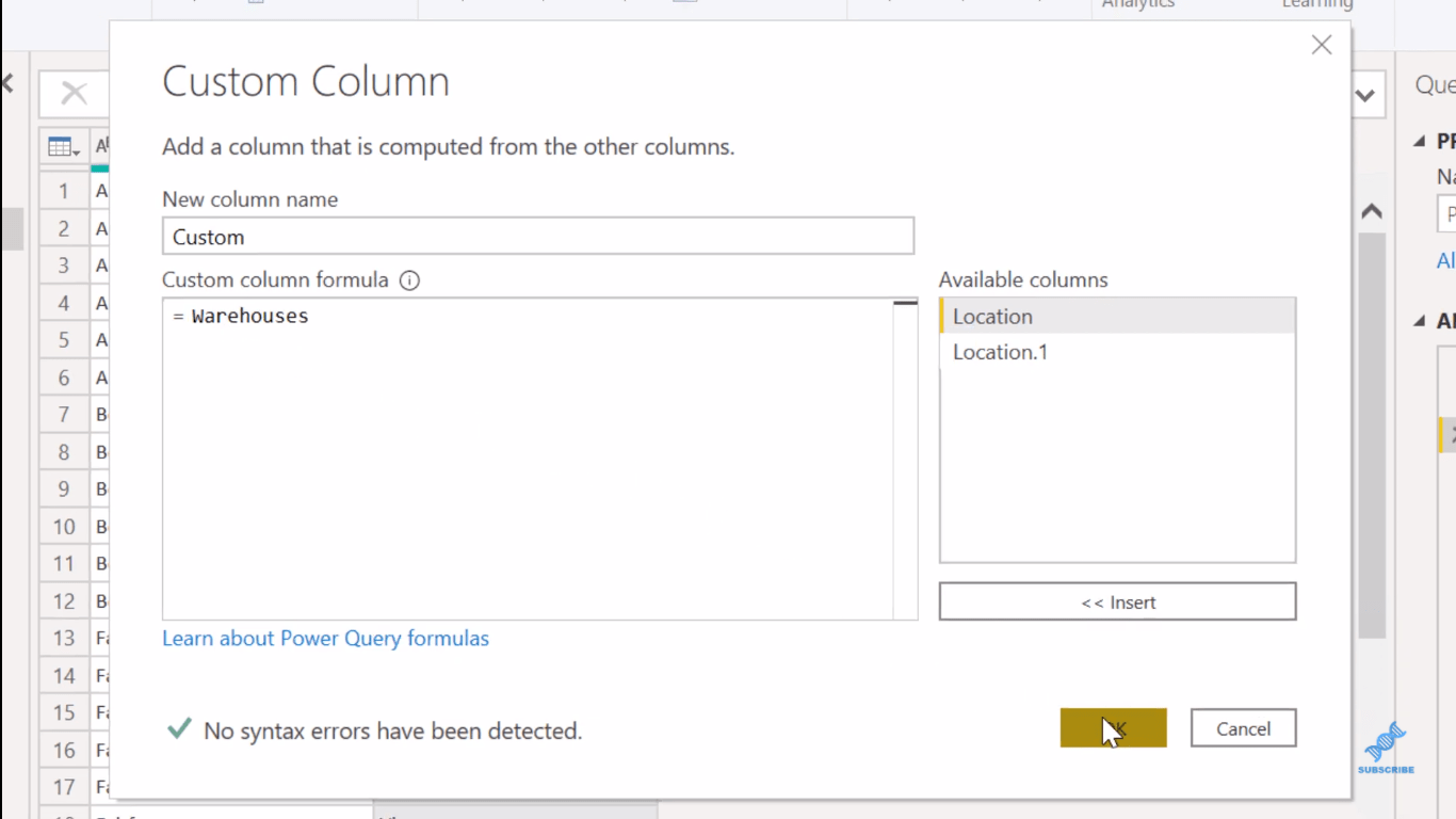 Kombinatorisk analyse ved hjelp av Power Query i LuckyTemplates