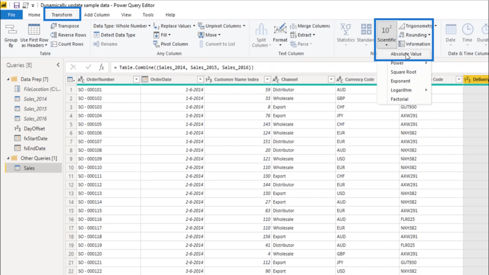 Opret et permanent opdateret øvelsesdatasæt i LuckyTemplates