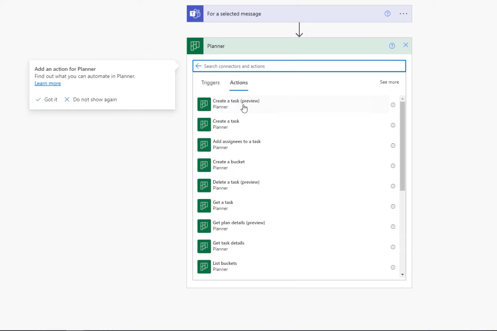 Adaptive kort i team for å lage snarveier – Power Automate