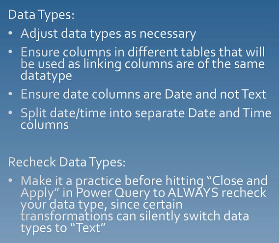 LuckyTemplates Data Predevelopment -asetusten tarkistuslista