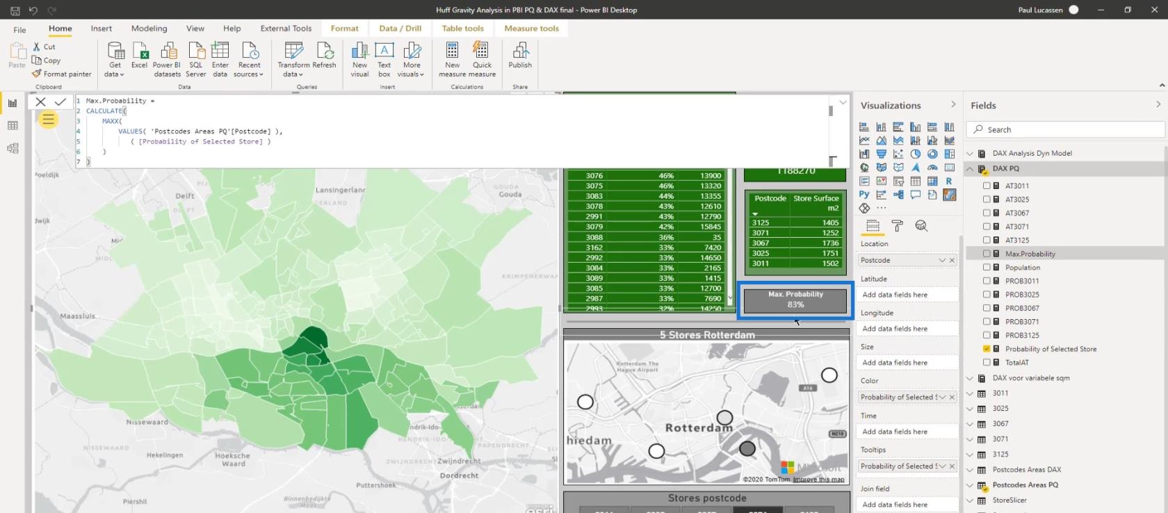 Huff Gravity Model Analyse i Lucky Templates