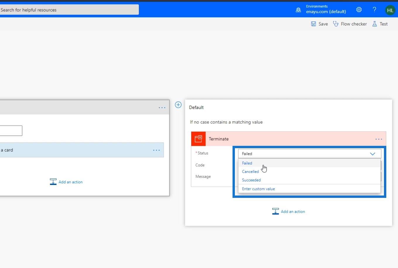 Power Automate Afslut handlingskontrol i flows