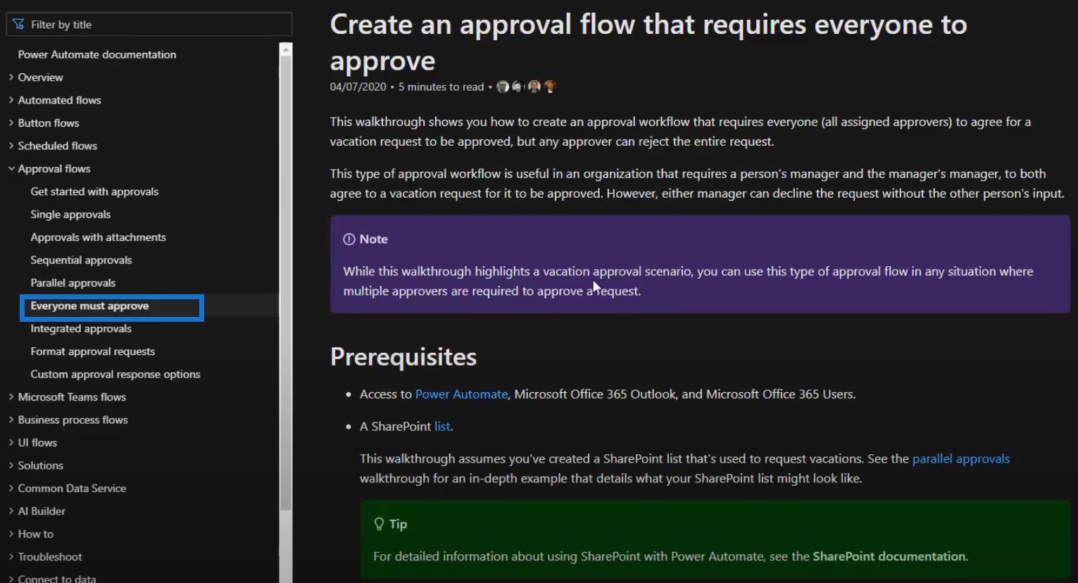 Power Automate Documentation Walkthrough