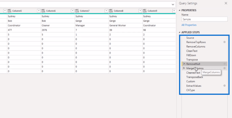 Avpivot flera kolumner dynamiskt i Lucky Templates