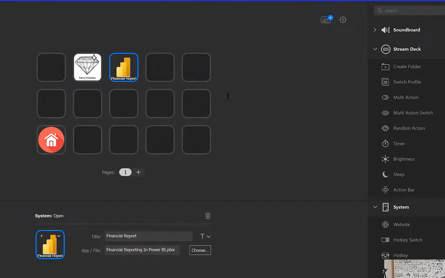 LuckyTemplates-automatisering med Elgato Stream Deck