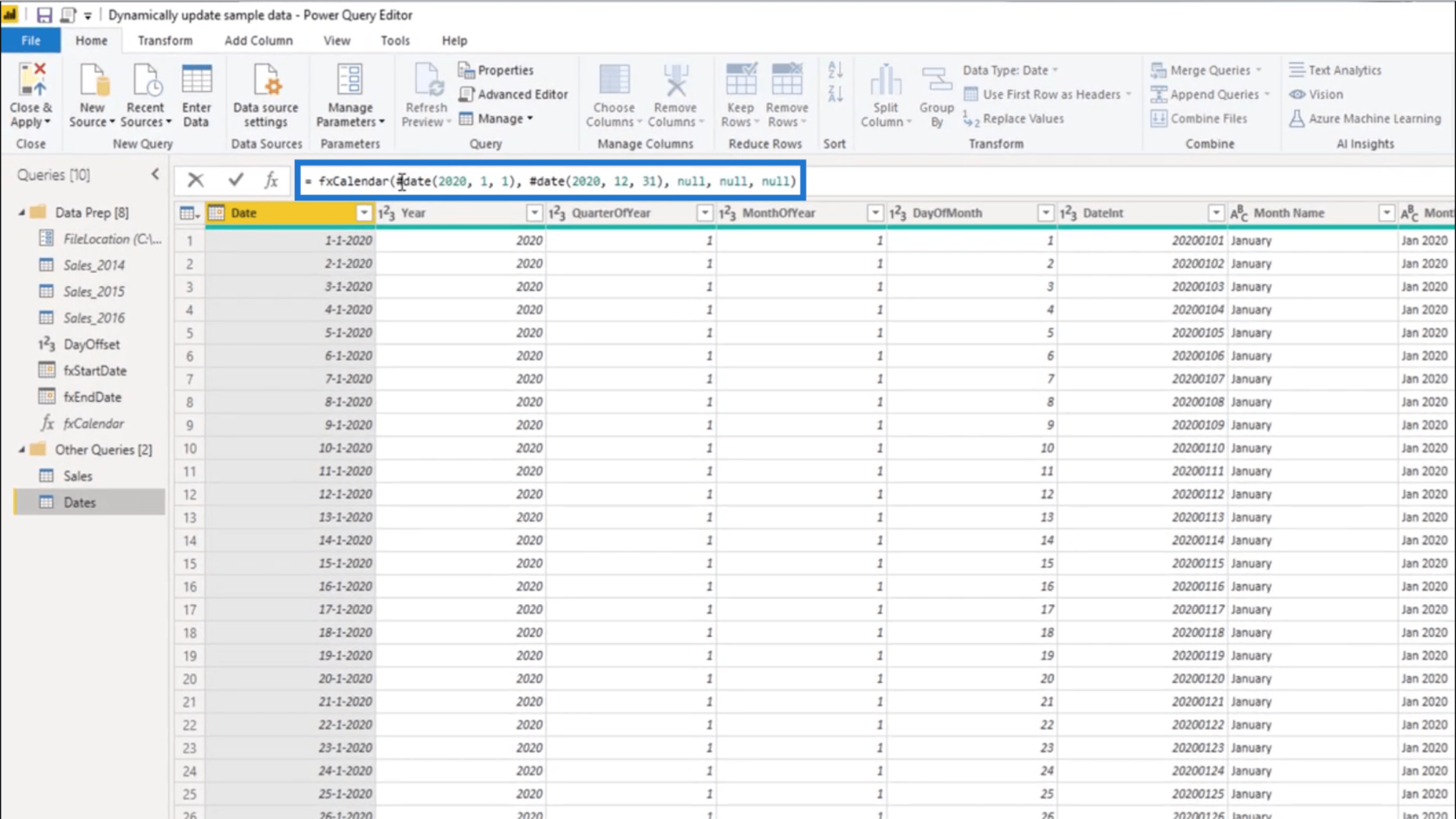 Lag et permanent oppdatert praksisdatasett i LuckyTemplates