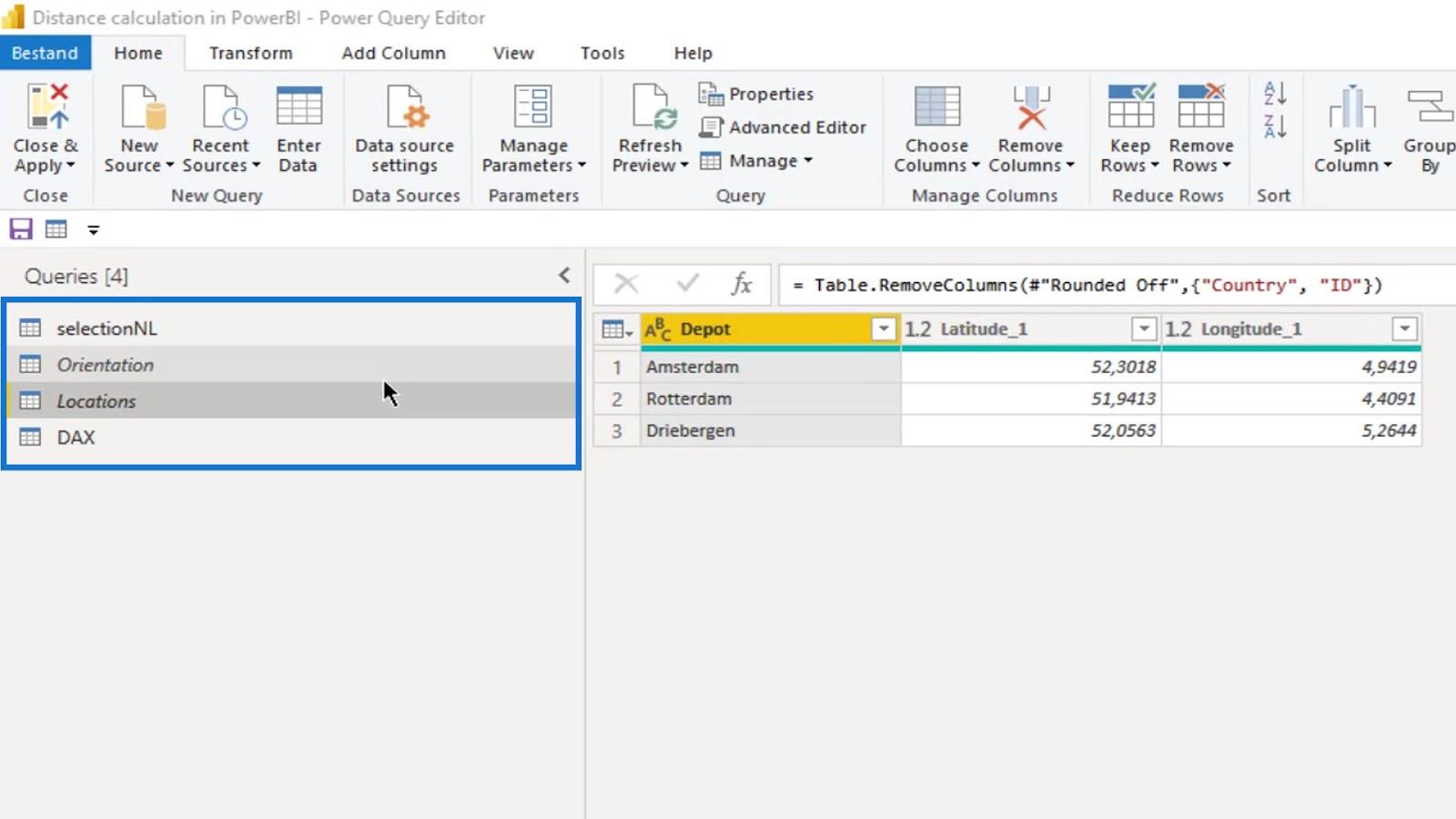 Avstand og peiling: LuckyTemplates geospatial analyse