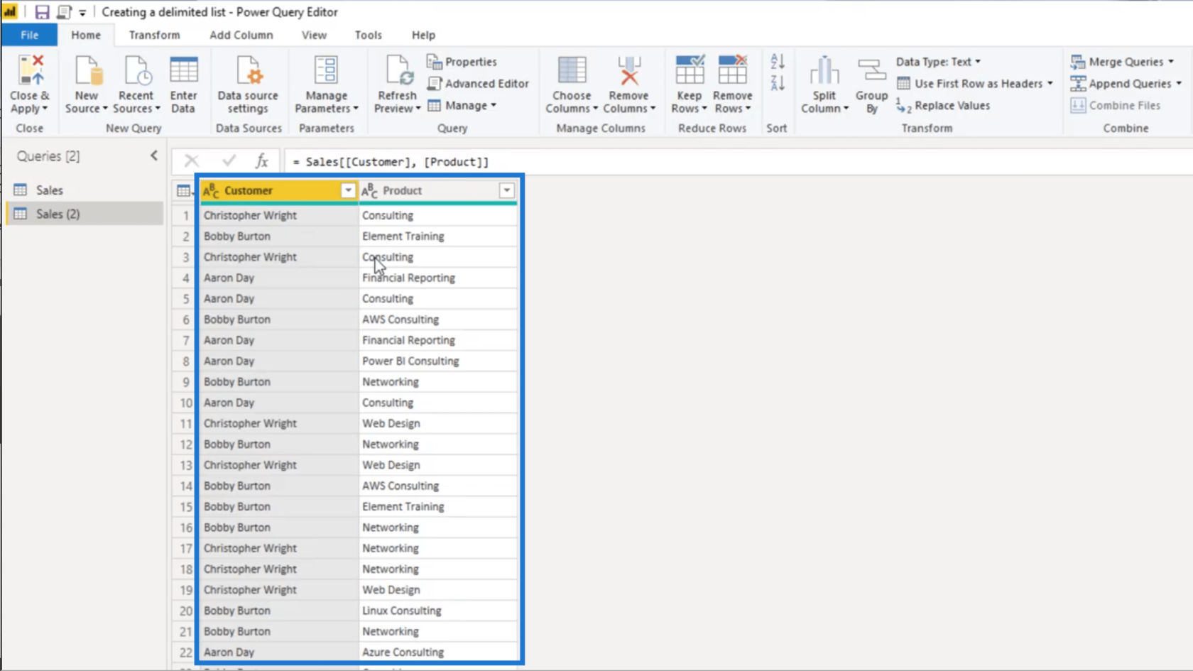 Opprett en avgrenset liste i Power Query – Query Editor-veiledning