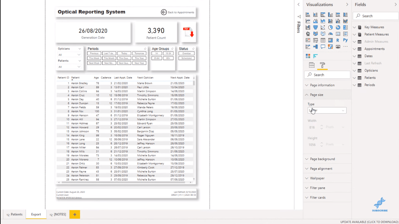 Opbygning af et rapporteringssystem med LuckyTemplates