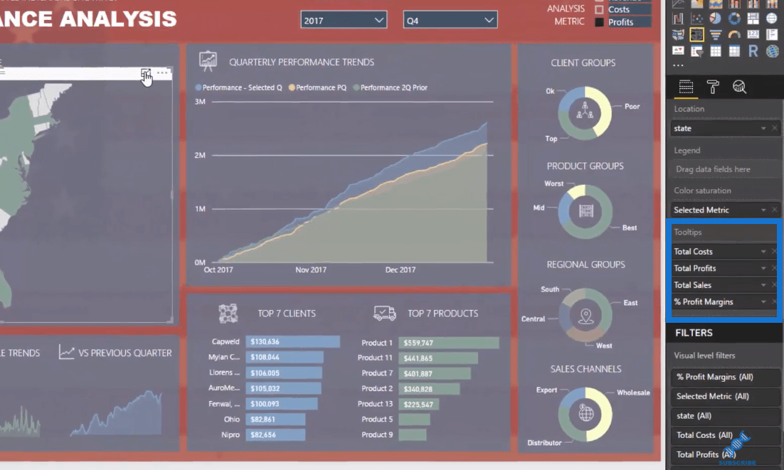 LuckyTemplates Shape Map Visualization for romlig analyse