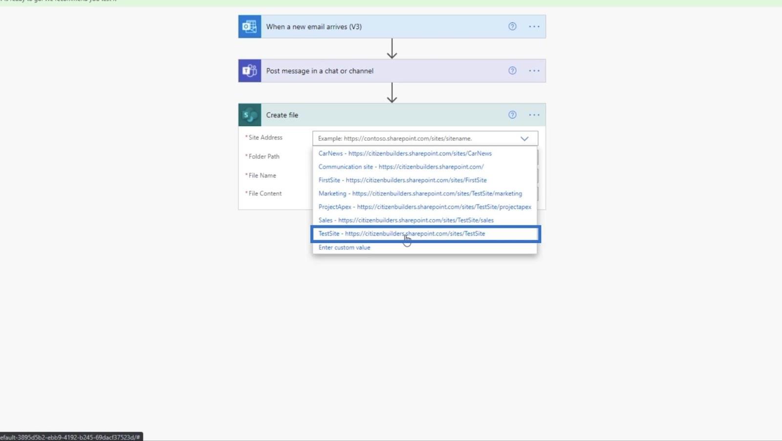 MS Flow: Feltöltés SharePointban e-mailben