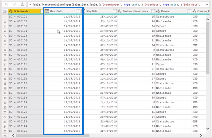 LuckyTemplates Dataset: Typer och namnkonventioner