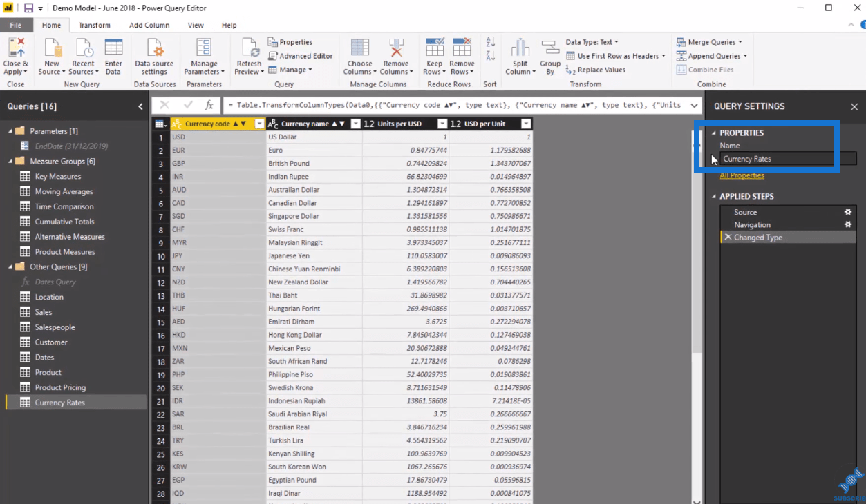 Hvordan laste ned valutakurser i LuckyTemplates