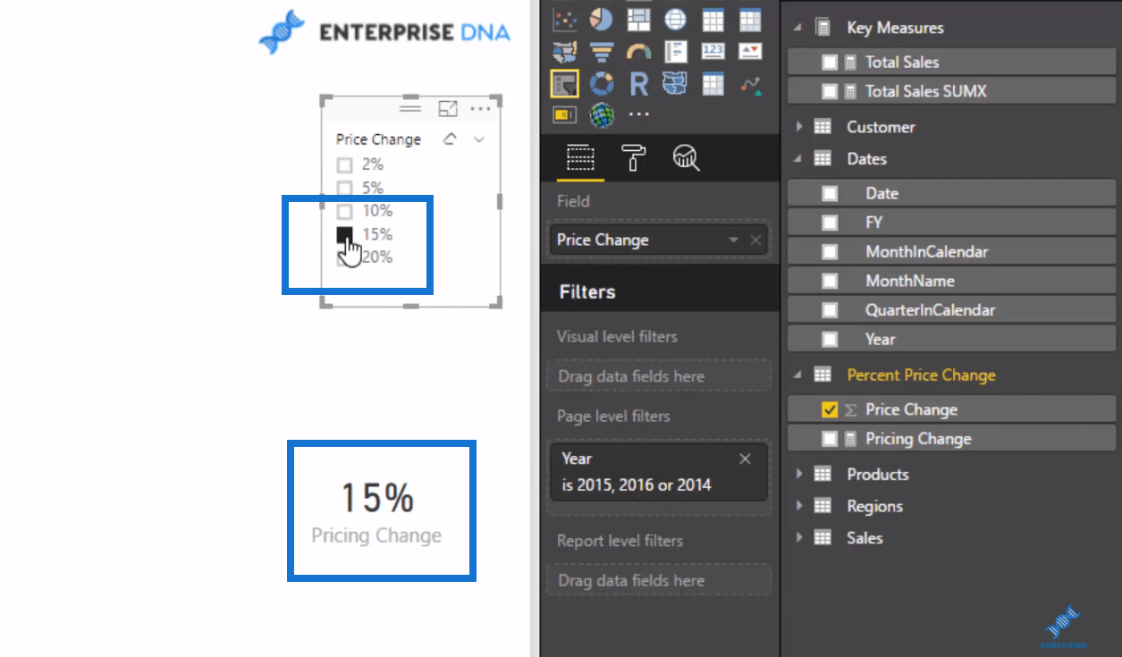 LuckyTemplates-datamodell for avansert scenarieanalyse ved bruk av DAX