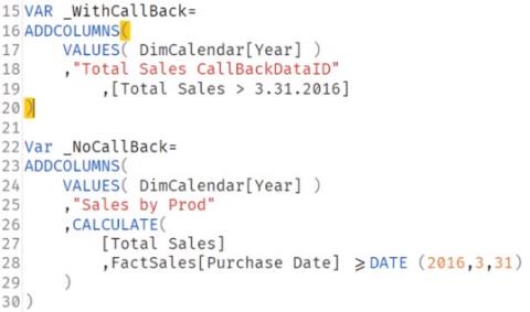 Teljesítményprobléma a DAX Studióban: CallBackDataID