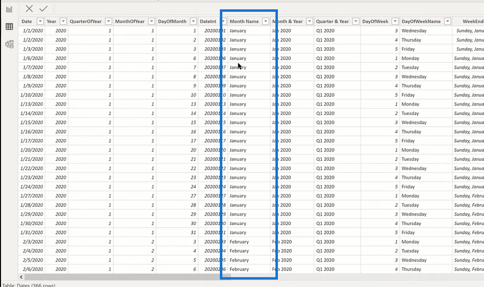 DAX And ​​Power Query |  Opprette selvsorteringskolonner