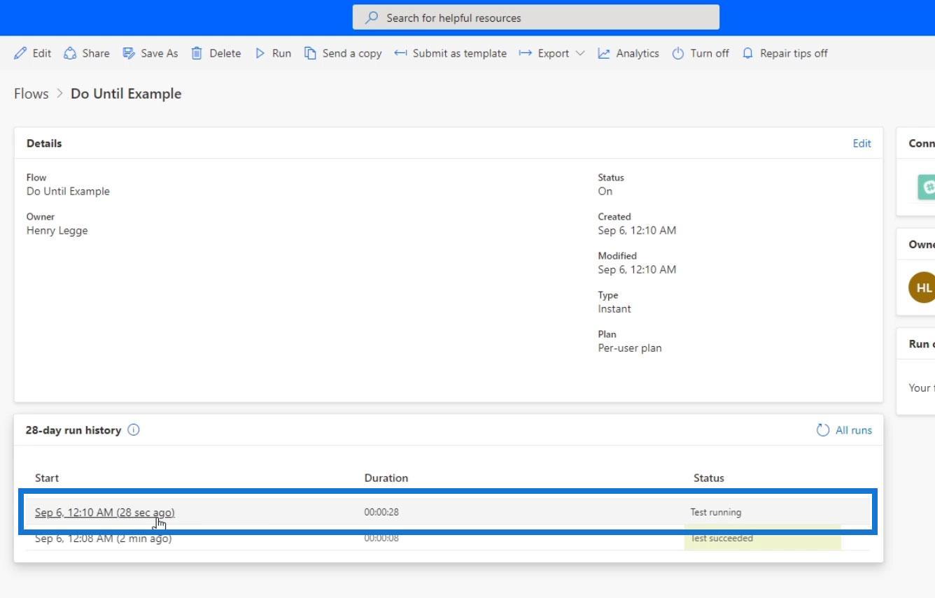 Do Until Loop Control у Power Automate