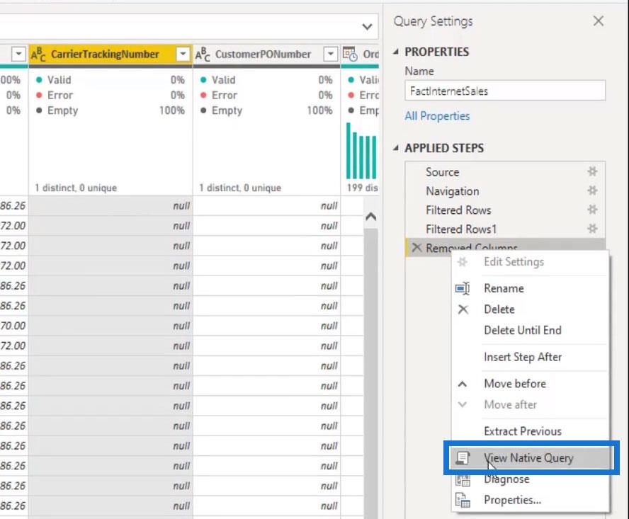 Spørrfolding og tilkobling til SQL Server