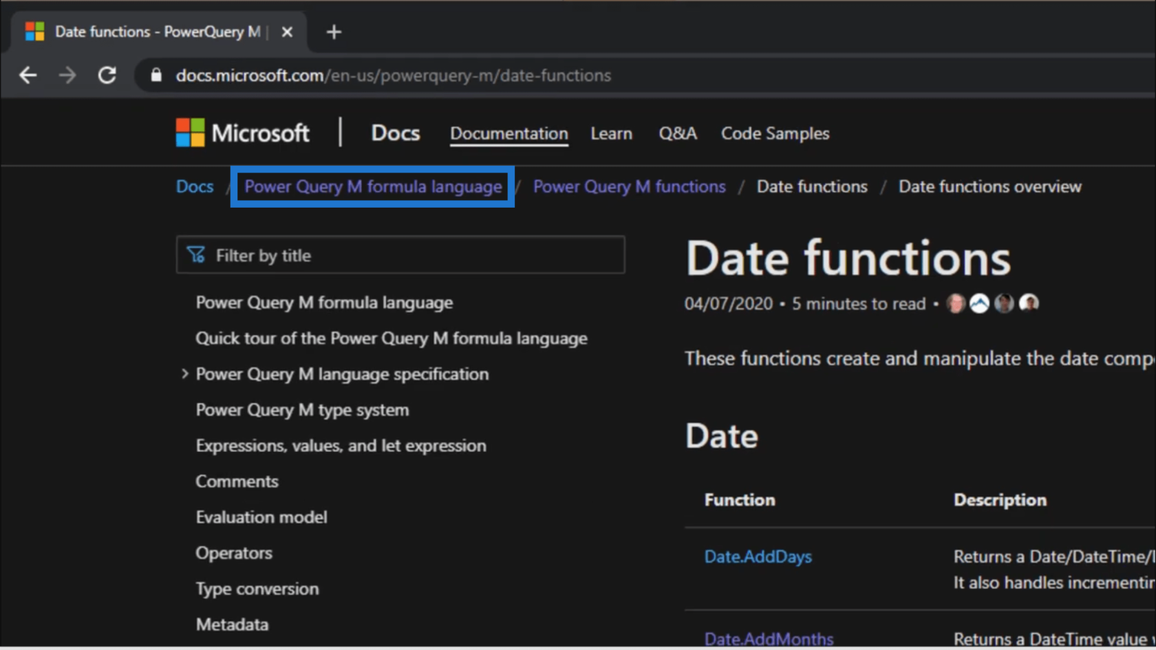 Ställa in ett dynamiskt startdatum och slutdatum för Power Query-datumtabeller