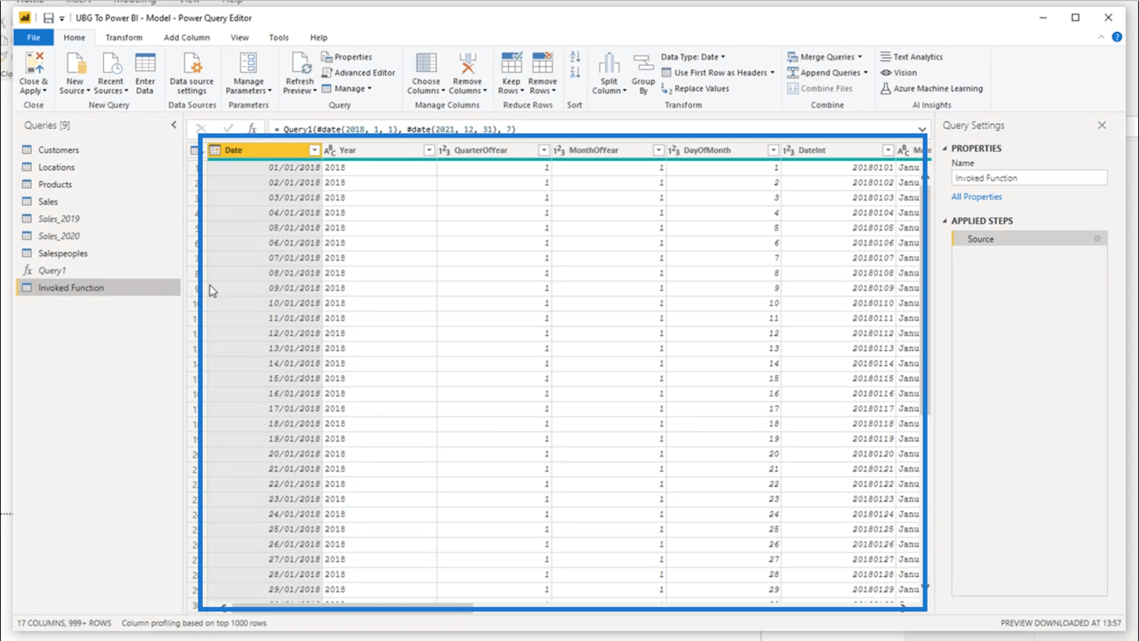 Oprettelse af en datotabel i LuckyTemplates