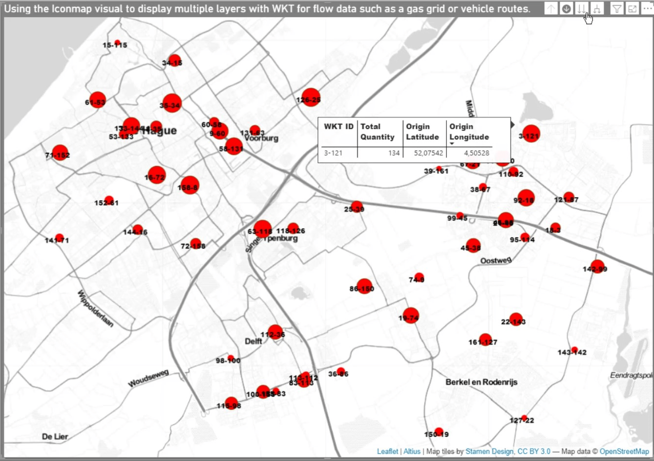 Vizuálna mapa ikon LuckyTemplates: WKT Strings