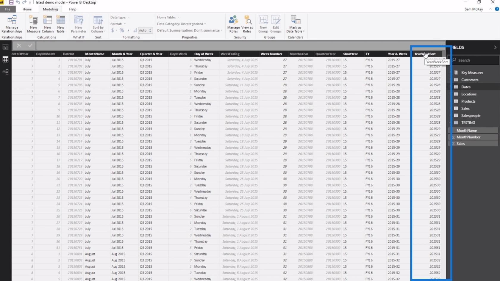 Filtrering av data etter egendefinerte regnskapsår og kvartaler ved å bruke beregnede kolonner i LuckyTemplates