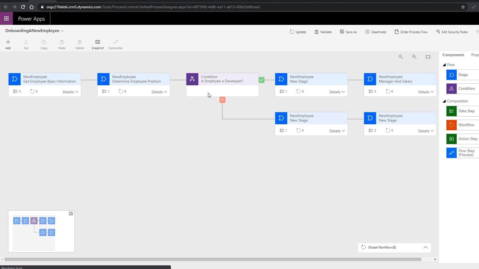 Business Process Flow Integration i Power Automate