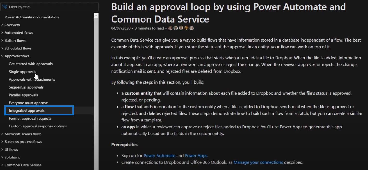 Power Automate Documentation Walkthrough