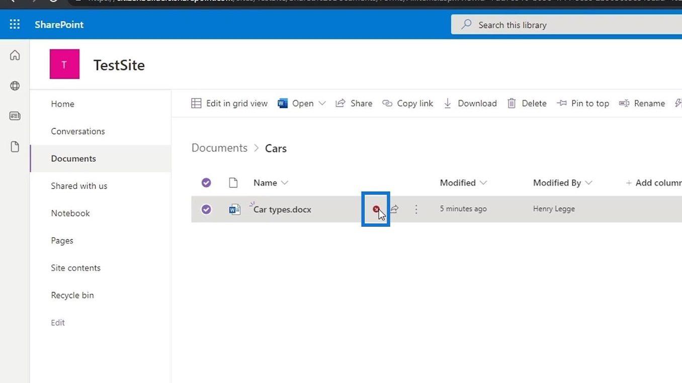 Checka ut och checka in SharePoint-filer