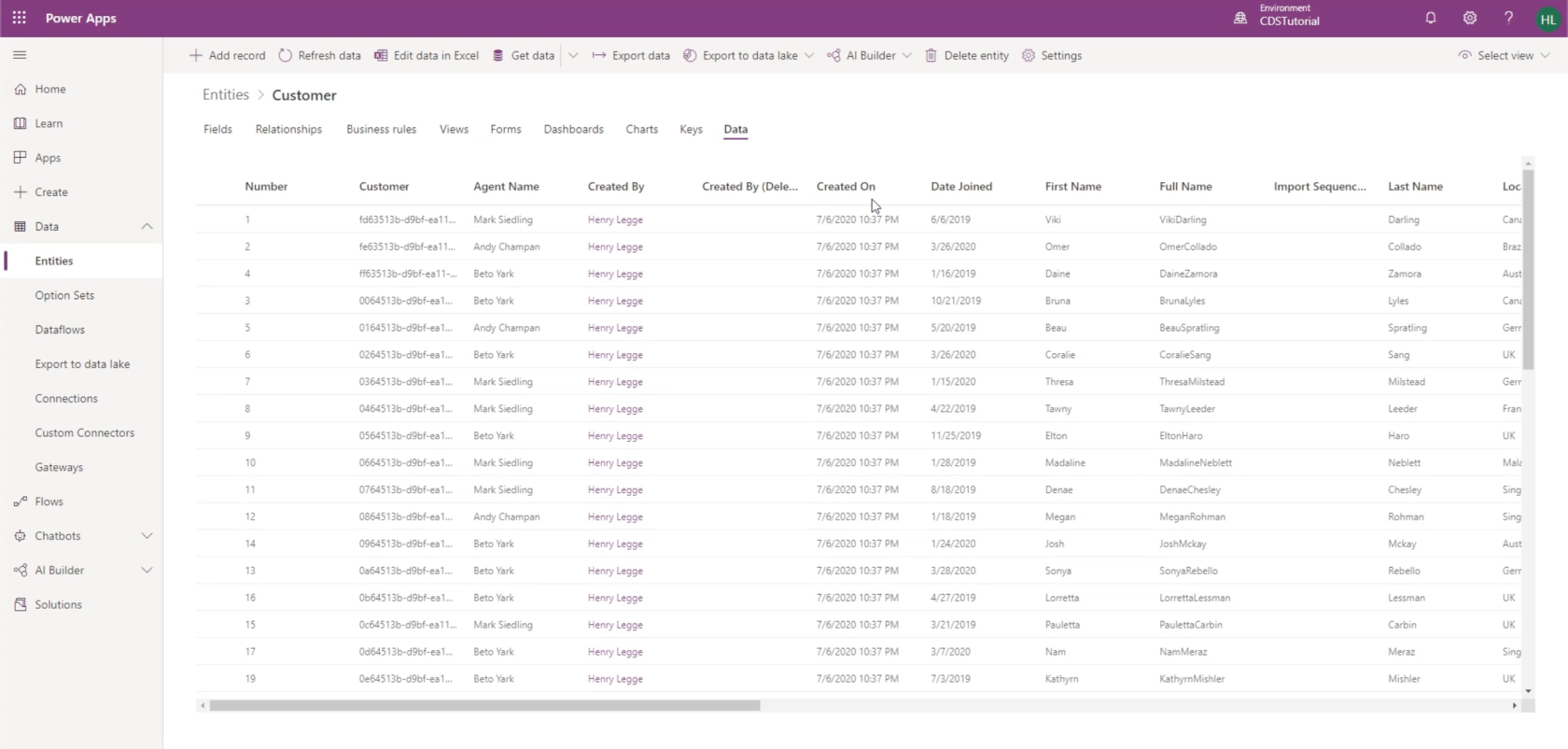 PowerApps-data: Sådan uploades og ses data i enheder