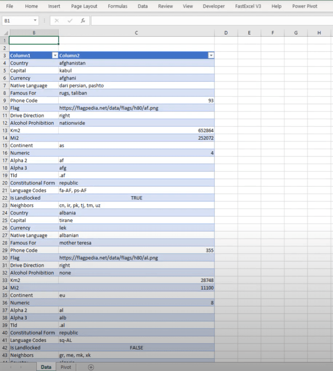 Mérettáblázat szöveges fájlban: Power Query megoldás