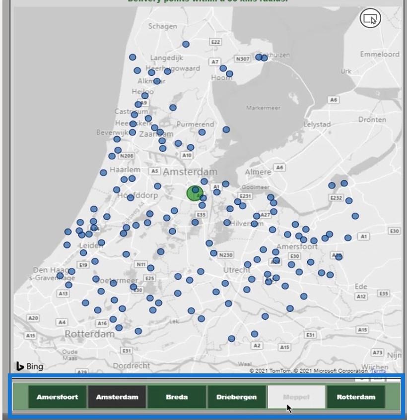 Výpočet vzdálenosti na mapě |  Geoprostorová analýza LuckyTemplates