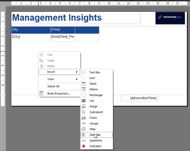 Hur man formaterar ett SSRS Report Builder-datastapeldiagram