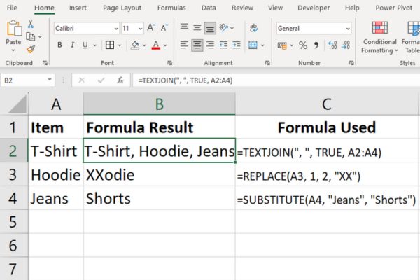 Excel Formulas Cheat Sheet: Mellomveiledning