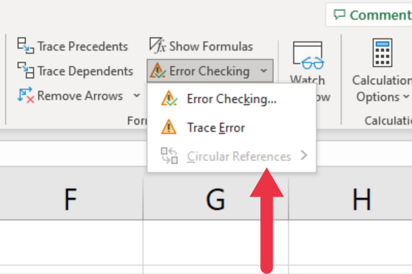 Hvordan finne sirkulære referanser i Excel