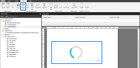 Lag et Gantt-diagram i LuckyTemplates Report Builder