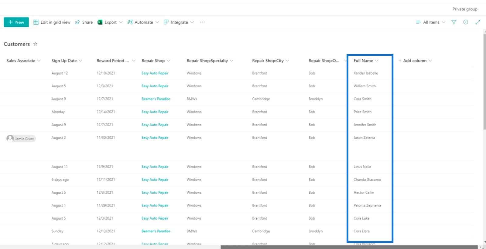 SharePoint-listans kalendervy