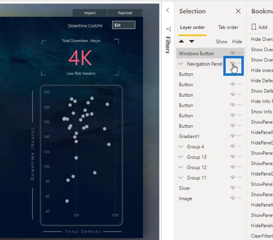 LuckyTemplates interaktiiviset raportit: Navigointi ja kirjanmerkit