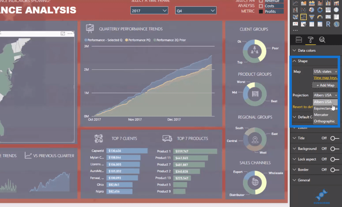 LuckyTemplates Shape Map Visualization for romlig analyse