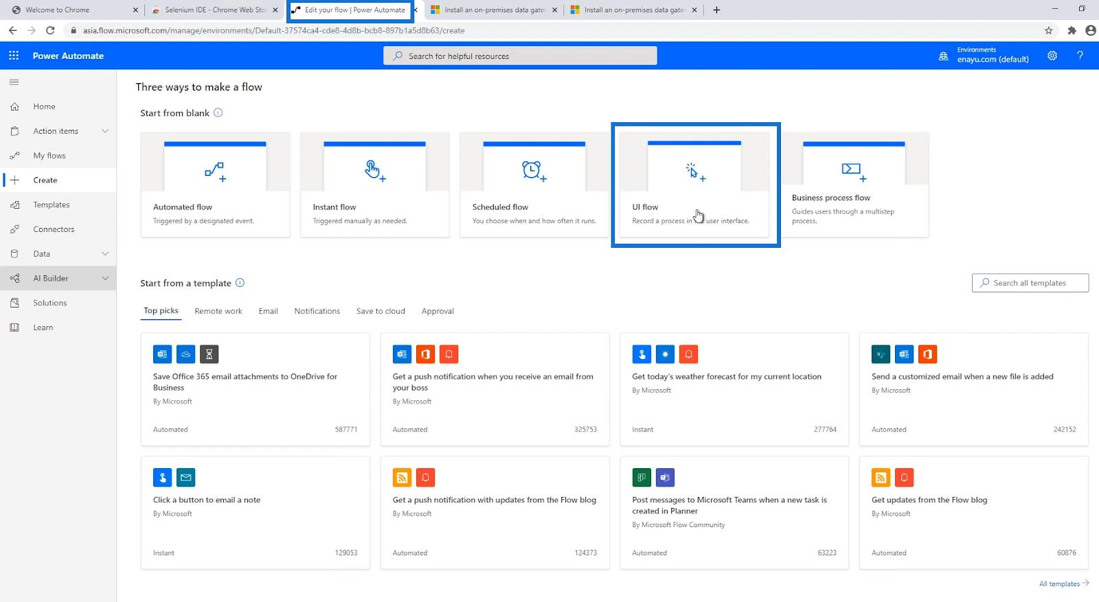 Power Automate UI Flow: Johdanto