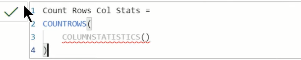 Ny DAX-funktion COLUMNSTATISTICS – Översikt